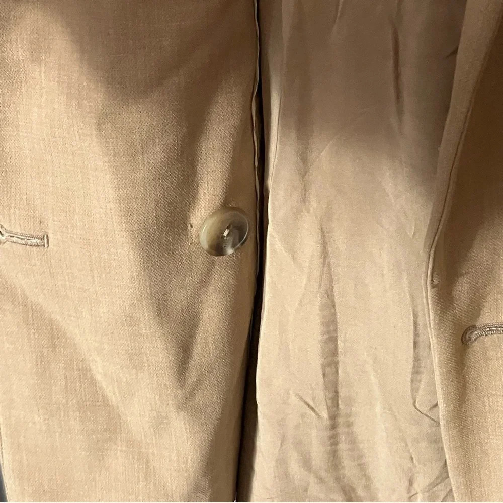 Anthropologie MAEVE Double Breasted Blazer In Beige Size 6 - Picture 9 of 10